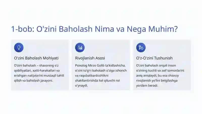 O'zini Baholash va O'ziga Ishonch: Shaxsiy Rivojlanish Kaliti 2