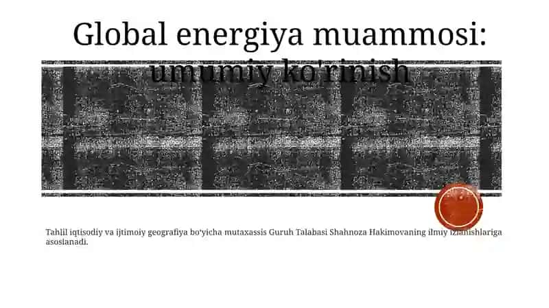 Global Energetika Muammosi 2