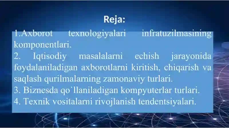 Axborot texnologiyalarining infratuzilmalari 2