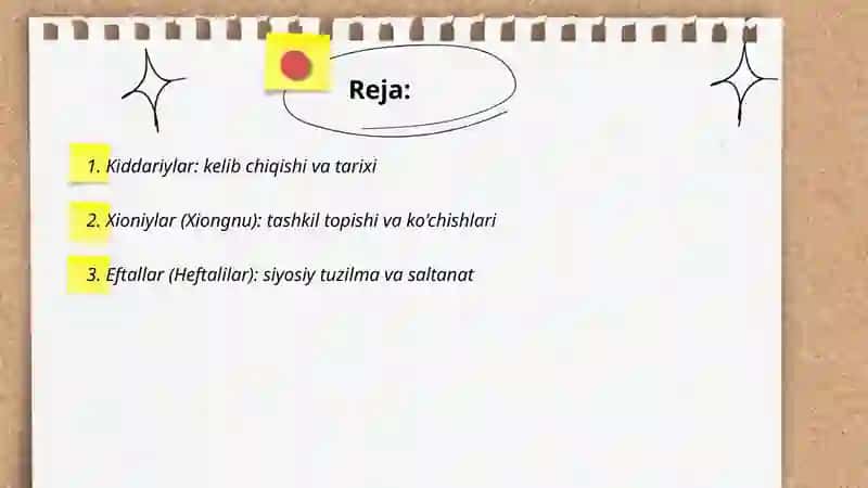 Kiddariylar, Xioniylar, Eftallar Rejasi 2