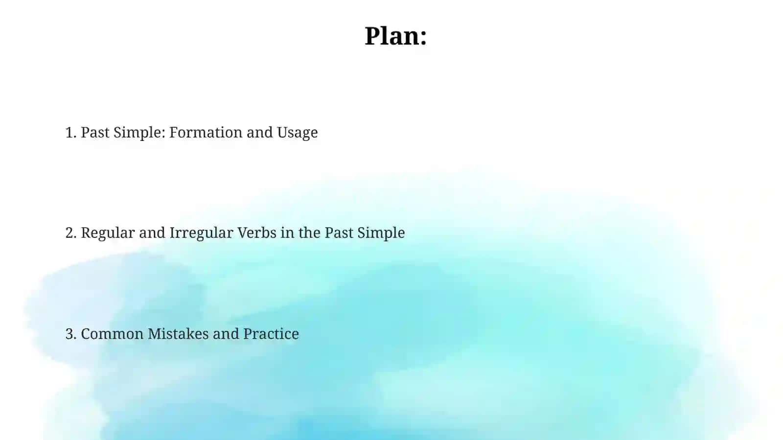 Past Simple: Formation and Usage 2