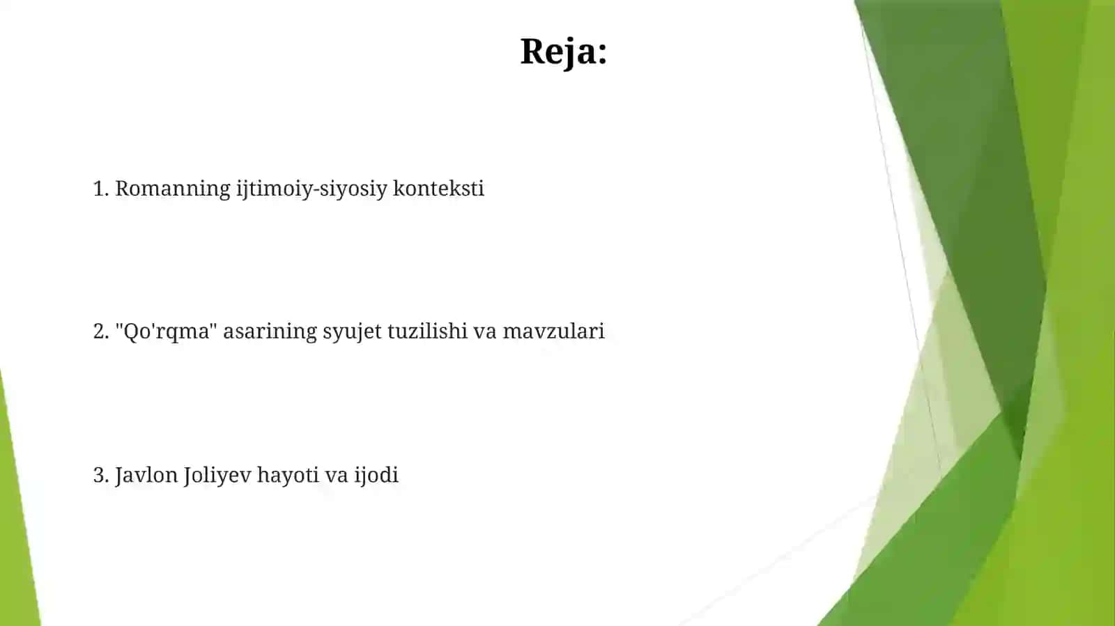 "Qo'rqma" romani 2