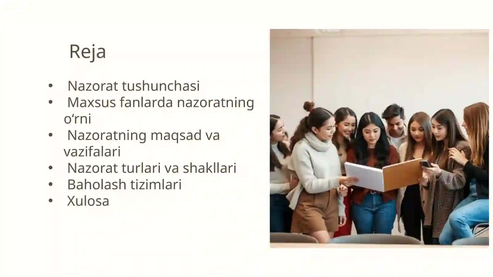 Maxsus fanlarni o'qitish natijalarini nazorati 2