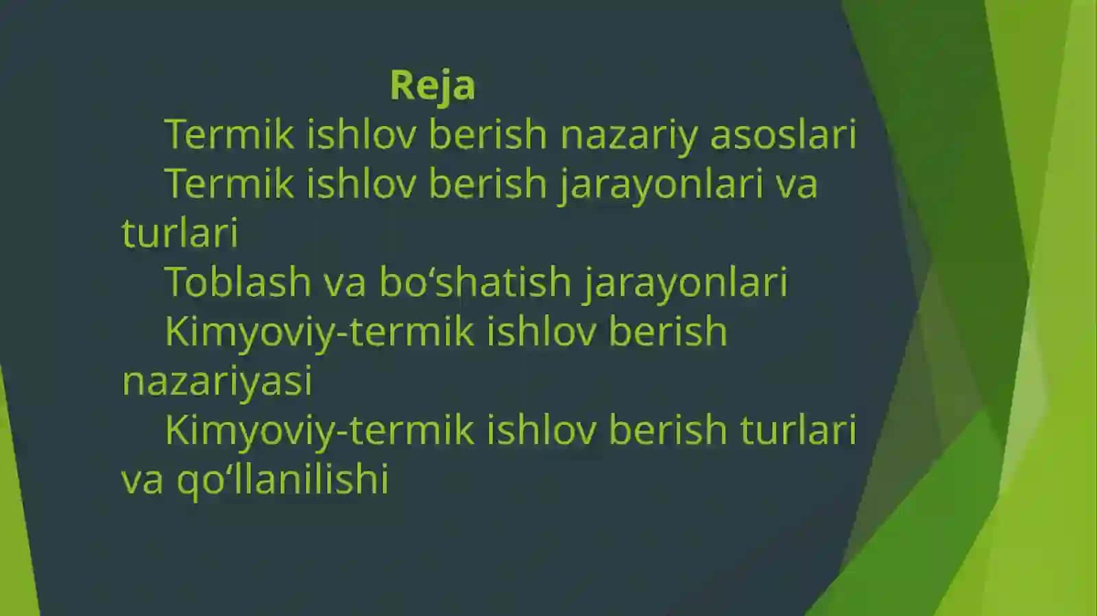 Termik ishlov berish 2