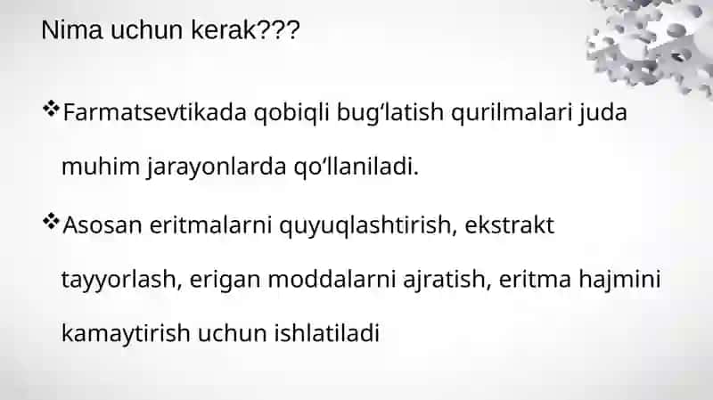 Qobiqli bug‘latish qurilmalari 2