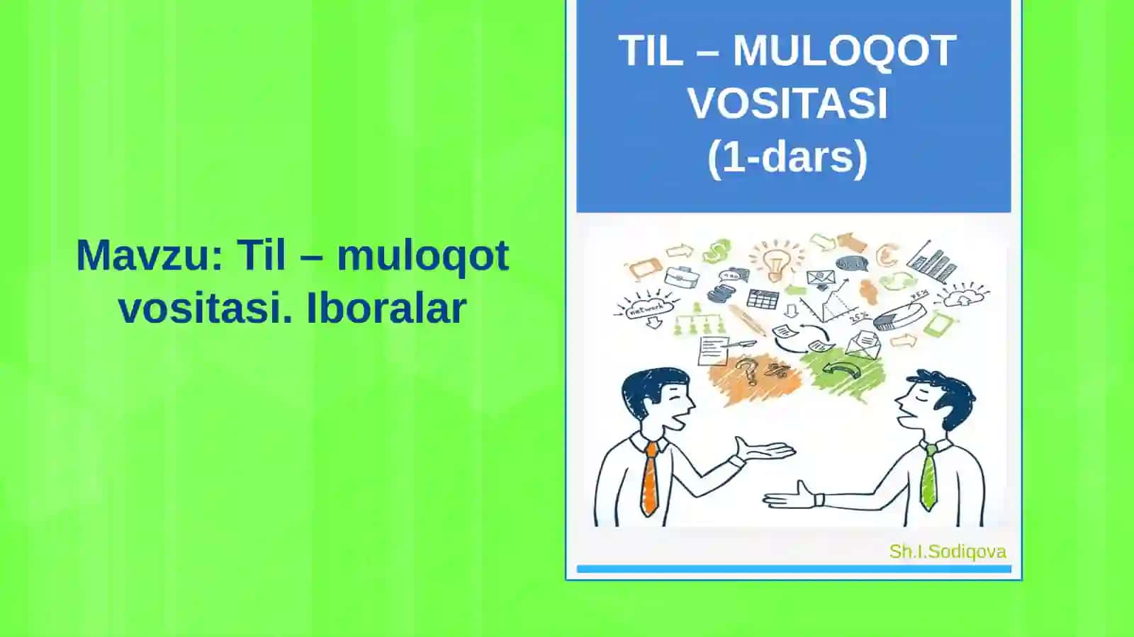 Til – muloqot vositasi (1-dars) 2