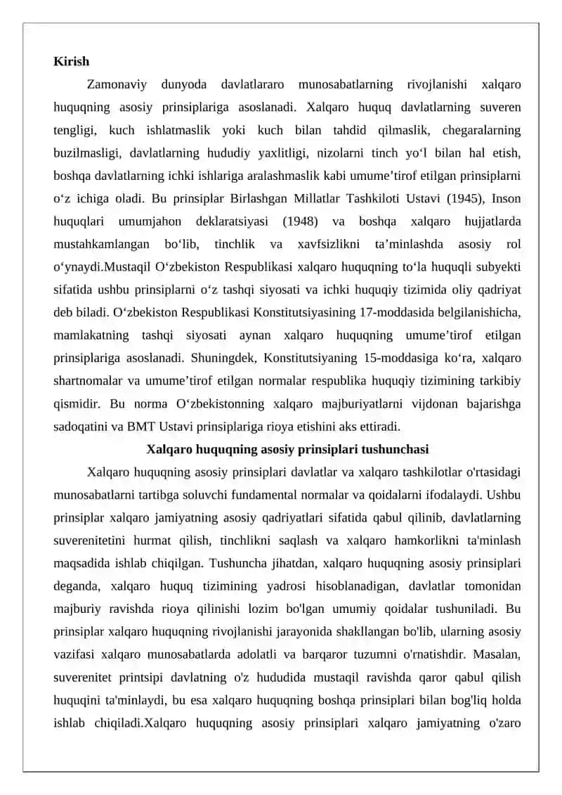 Xalqaro huquqning asosiy prinsiplari 2