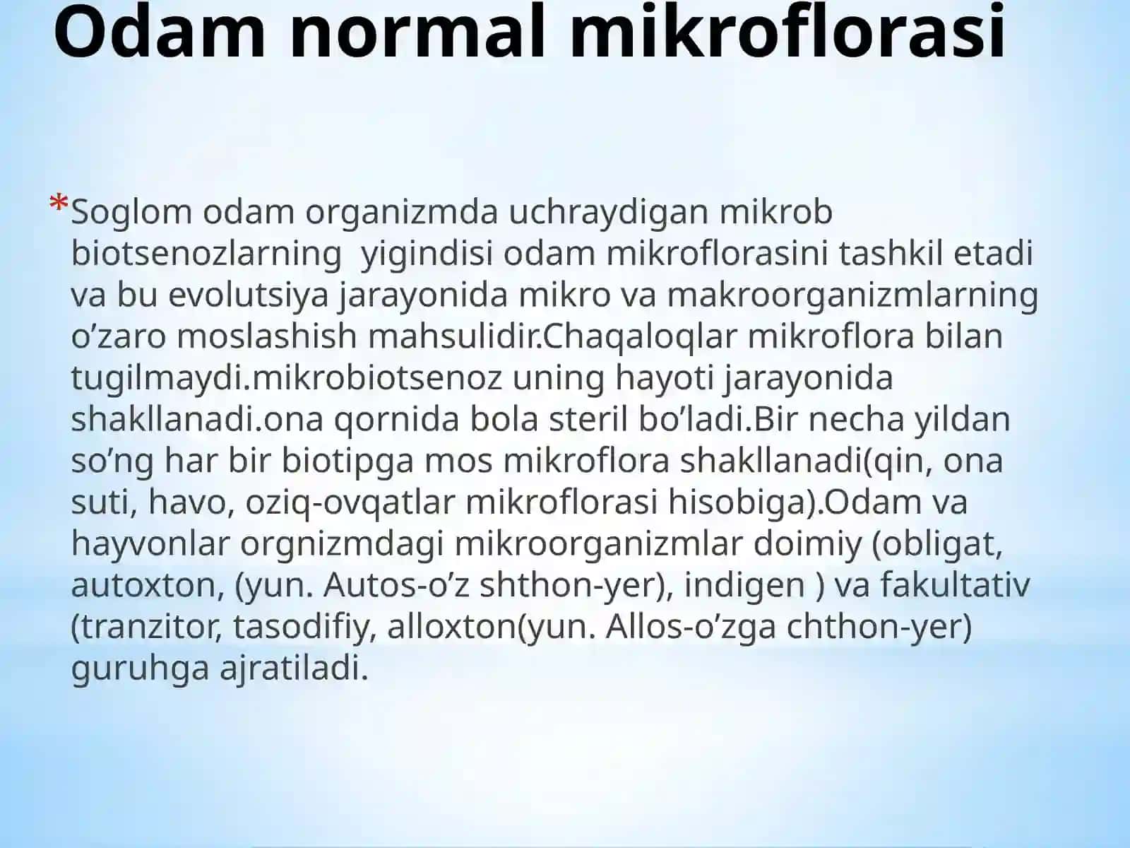 Odam normal mikroflorasi 2