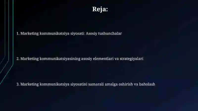 Marketing kommunikatsion siyosat 2