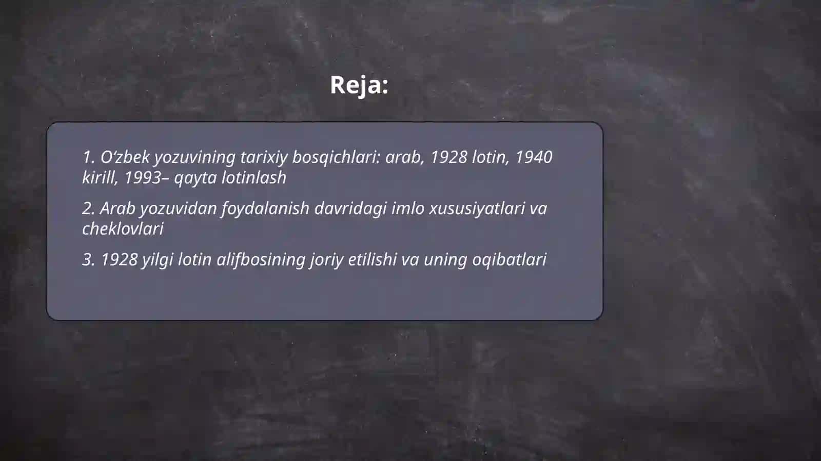 Oʻzbek tilining yozuv taraqqiyoti 2
