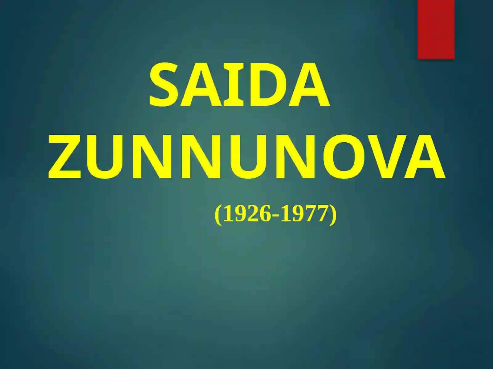 Saida Zunnunova hayoti 2