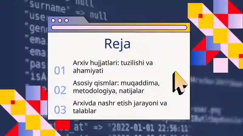 Arxiv hujjatlari va qismlari 2