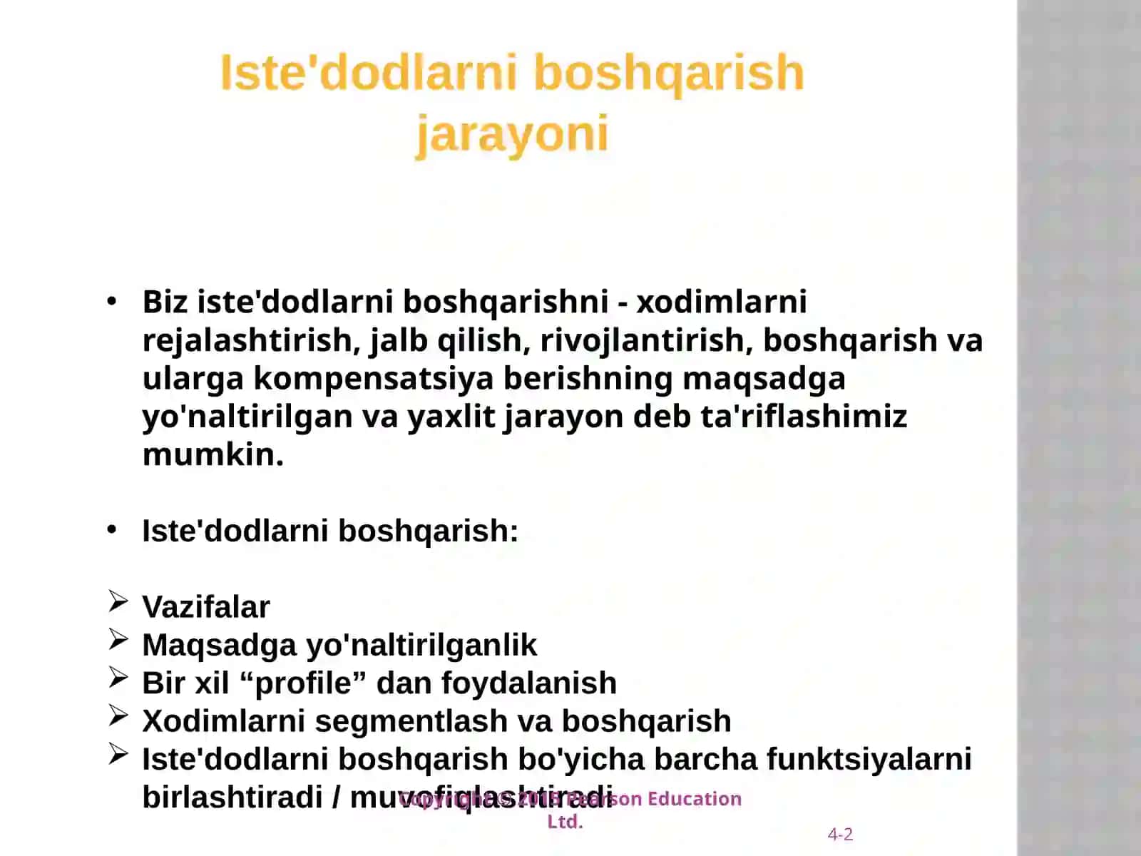 Ish tahlili va Iste'dodlarni boshqarish 2