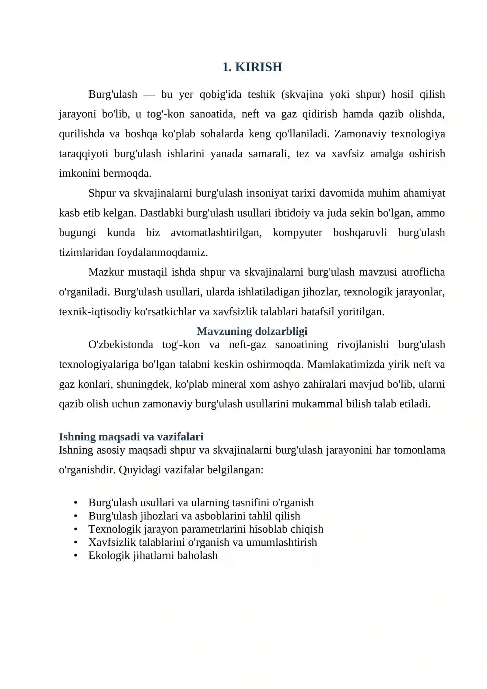 SHPUR VA SKVAJINALARNI BURG'ULASH 2