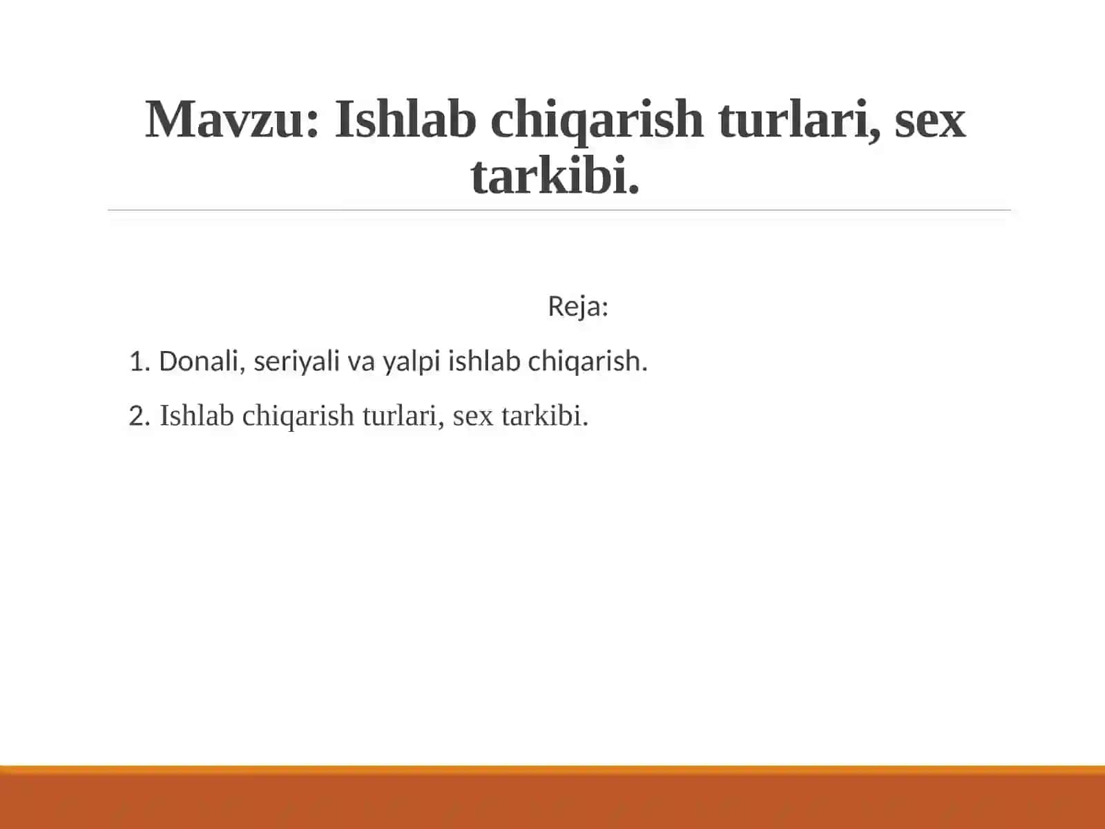 Mashinasozlikda ishlab chiqarish sexlarni loyihalash 2
