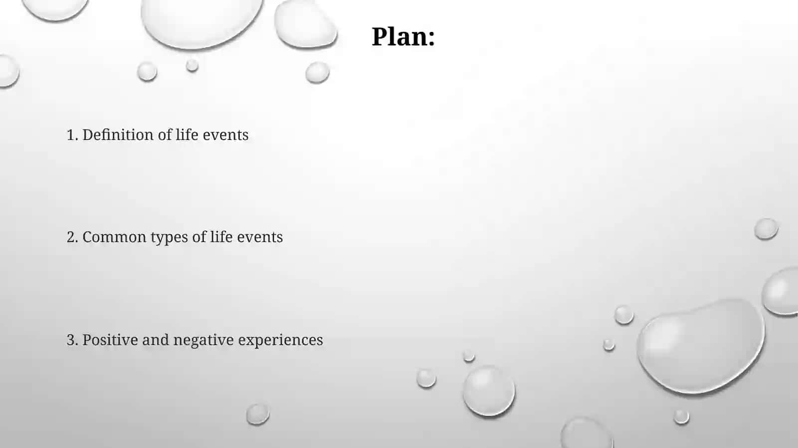 Life events 2