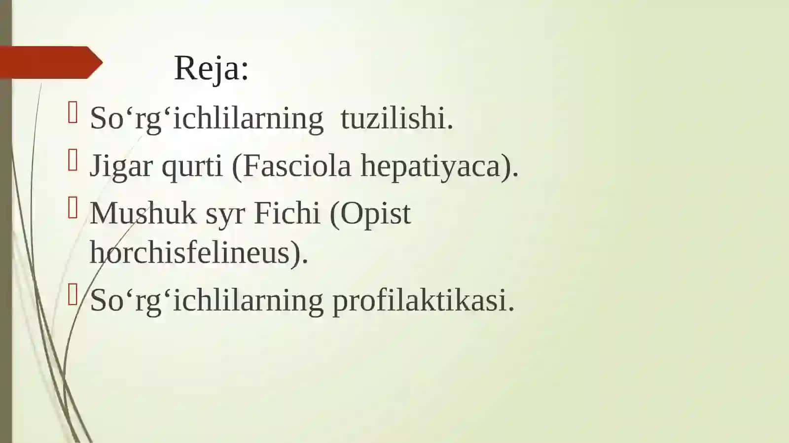 So‘rg‘ichlilar sinfi 2