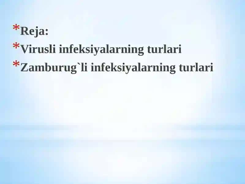Virusli vazamburug’lik asalliklar 2