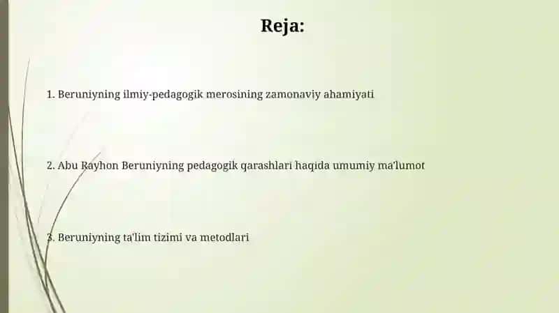 AbuRayhon Beruniyning pedogagik qarashlari 2