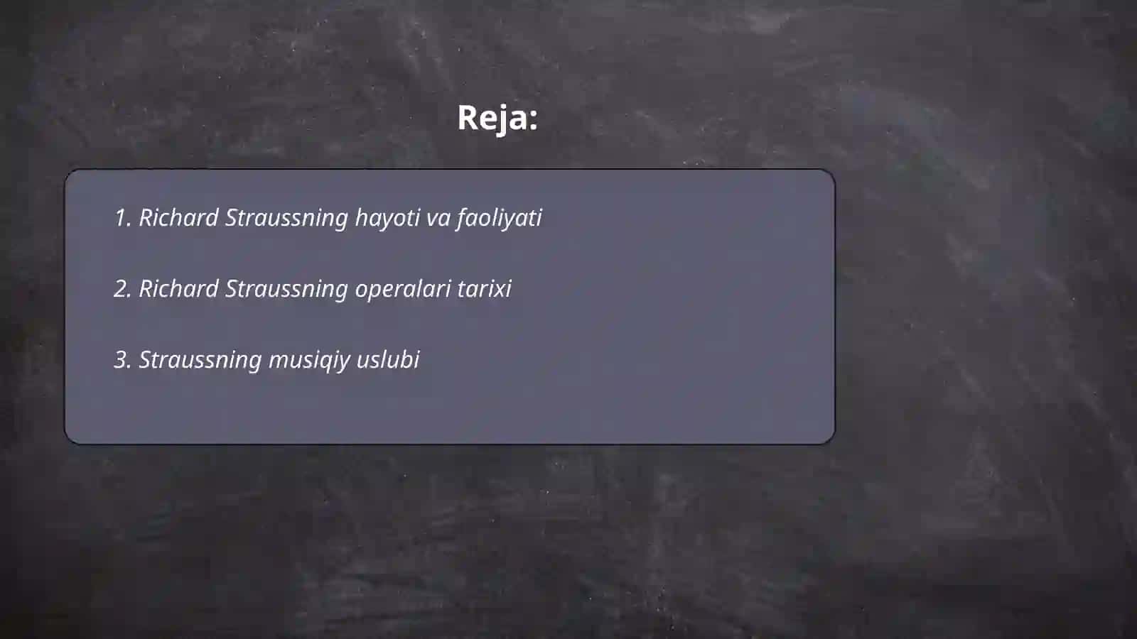 Richard Shtrauss operalari haqida 2