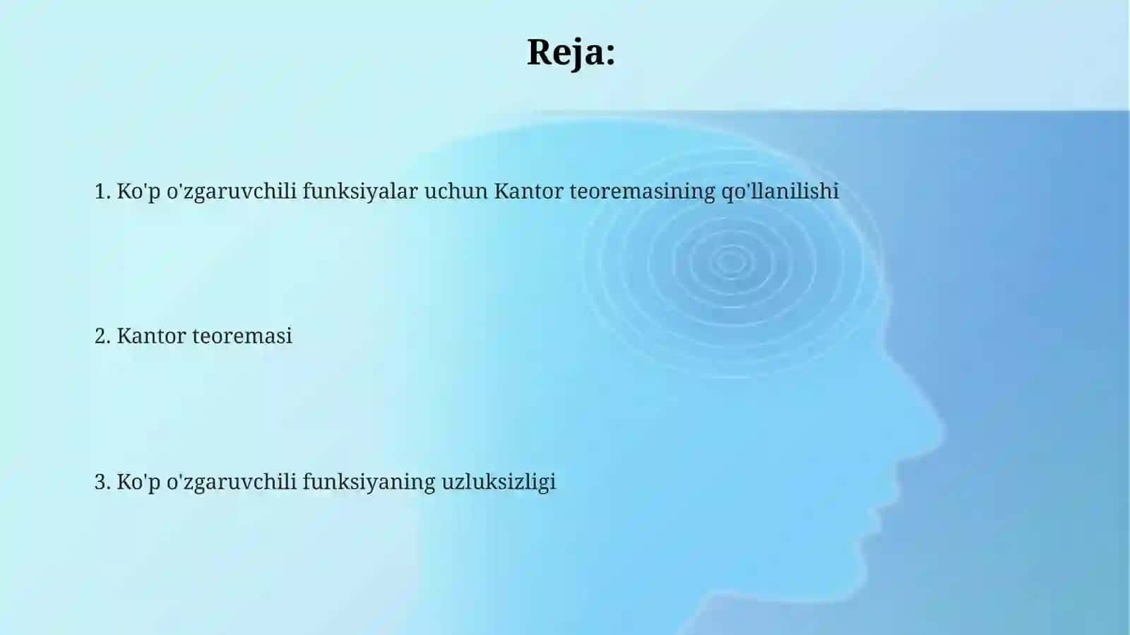 Kantor teoremasi 2