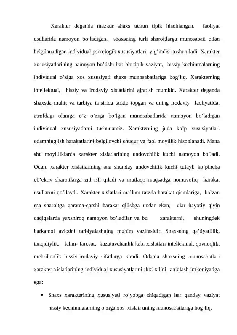 Xarakter haqida tushuncha 2