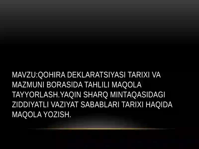 Qohira deklaratsiyasi 2