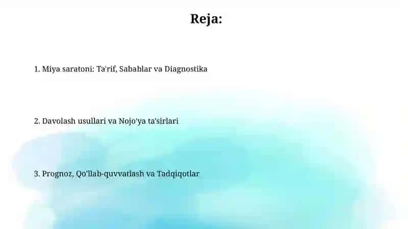 Miya saratoni: Ta'rif va turlari 2