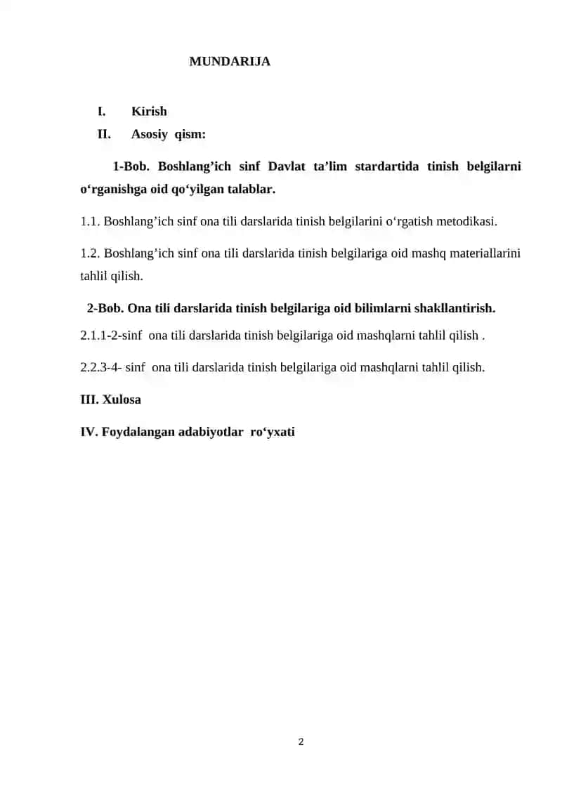 Ona tili o`qitish metodikasi 2