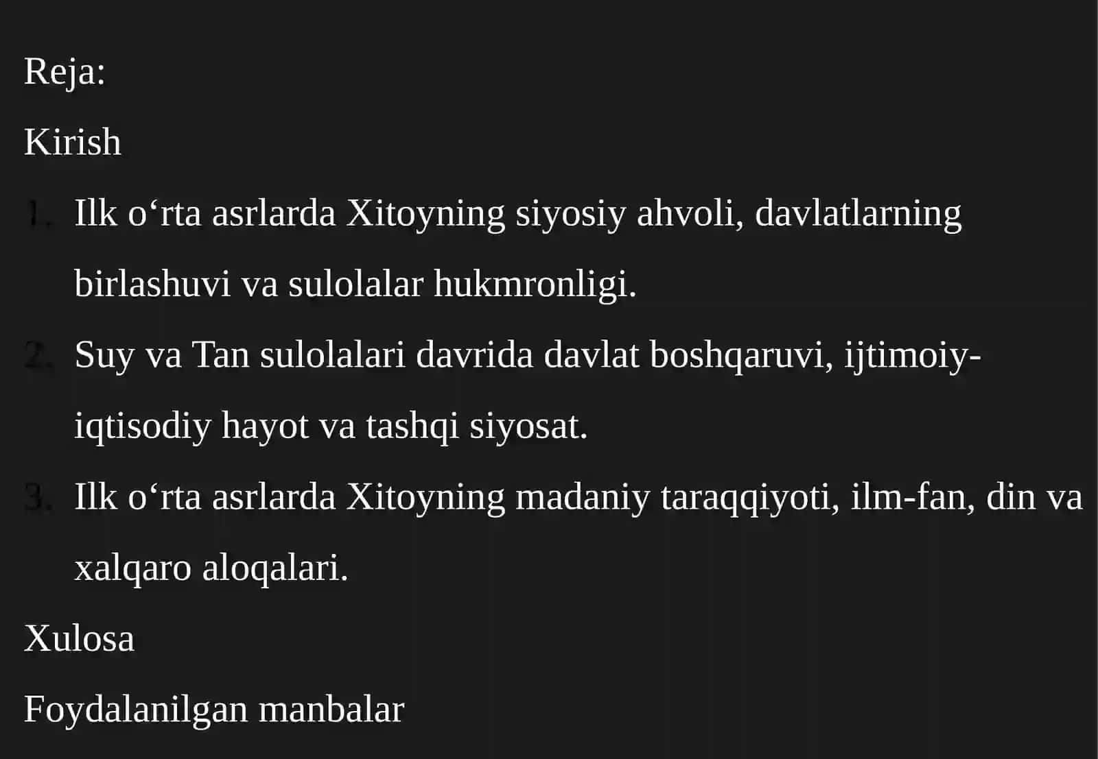 ILK  O‘RTA ASRLARDA XITOY 2