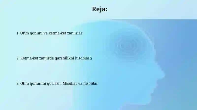 Berk zanjir uchun Om qonuni 2