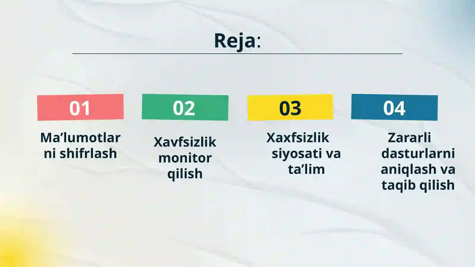 Bulut xizmatlaridagi xavfsizlik tizimlarini ishlab chiqish va boshqarish 2