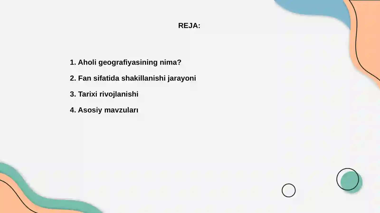 Aholi geografiyasining fan sifatida shakillanishi 2
