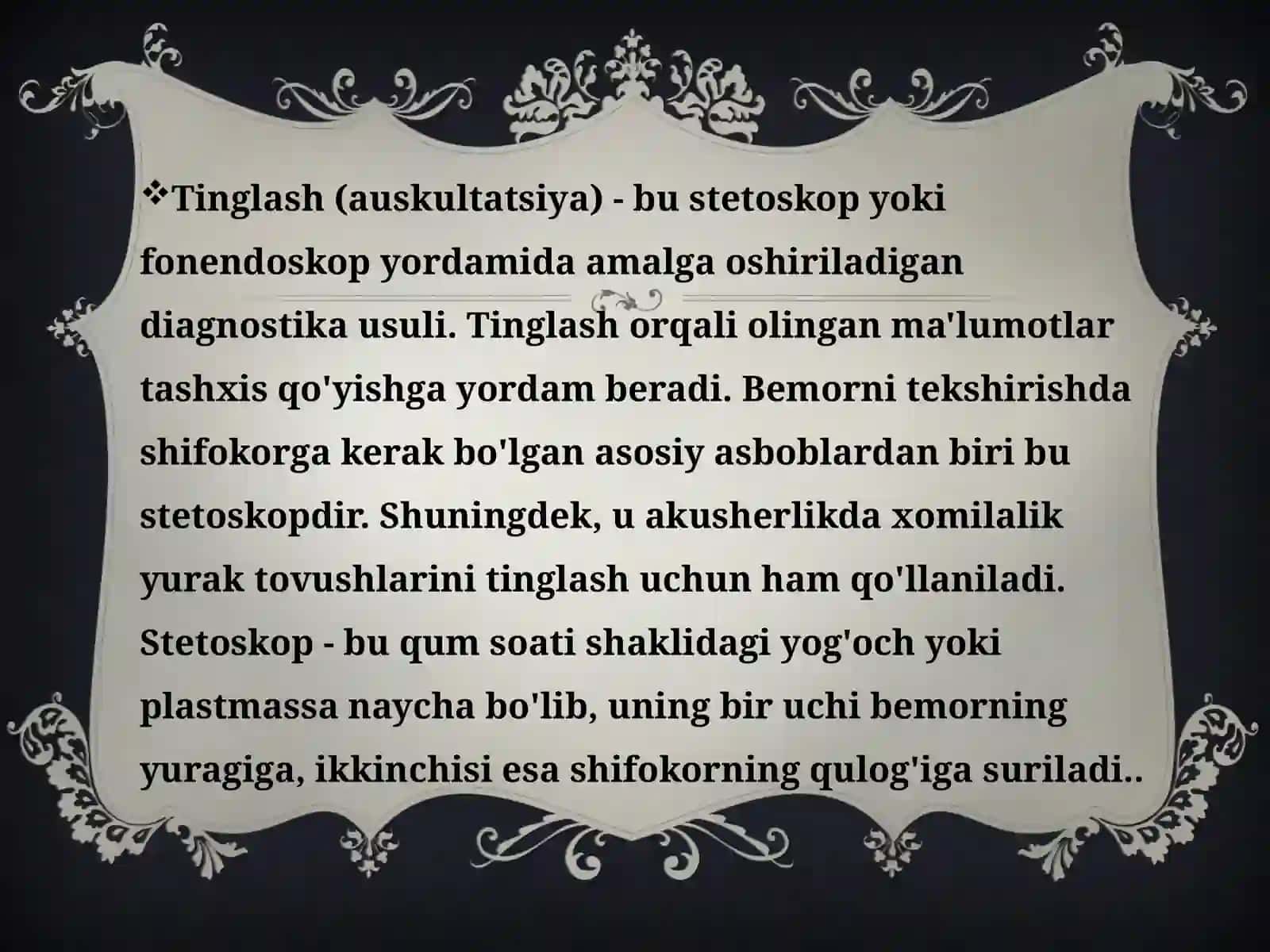 Yurak auskultatsiyasi 2