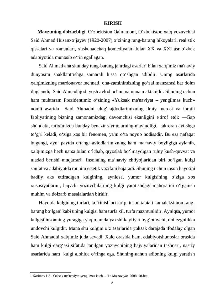 Said Ahmad Romanlarida Realistik Hayot 2