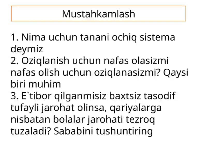 To`qimalar, organlar organizm 2