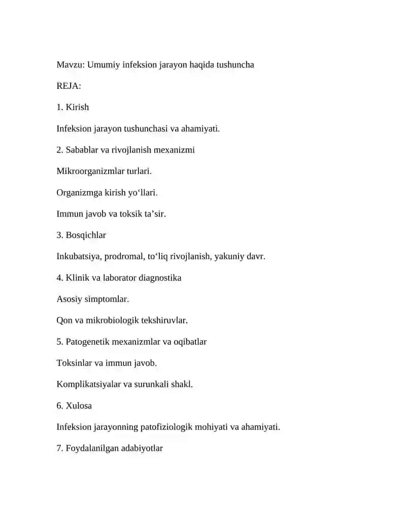 Umumiy infeksion jarayon haqida tushuncha 2