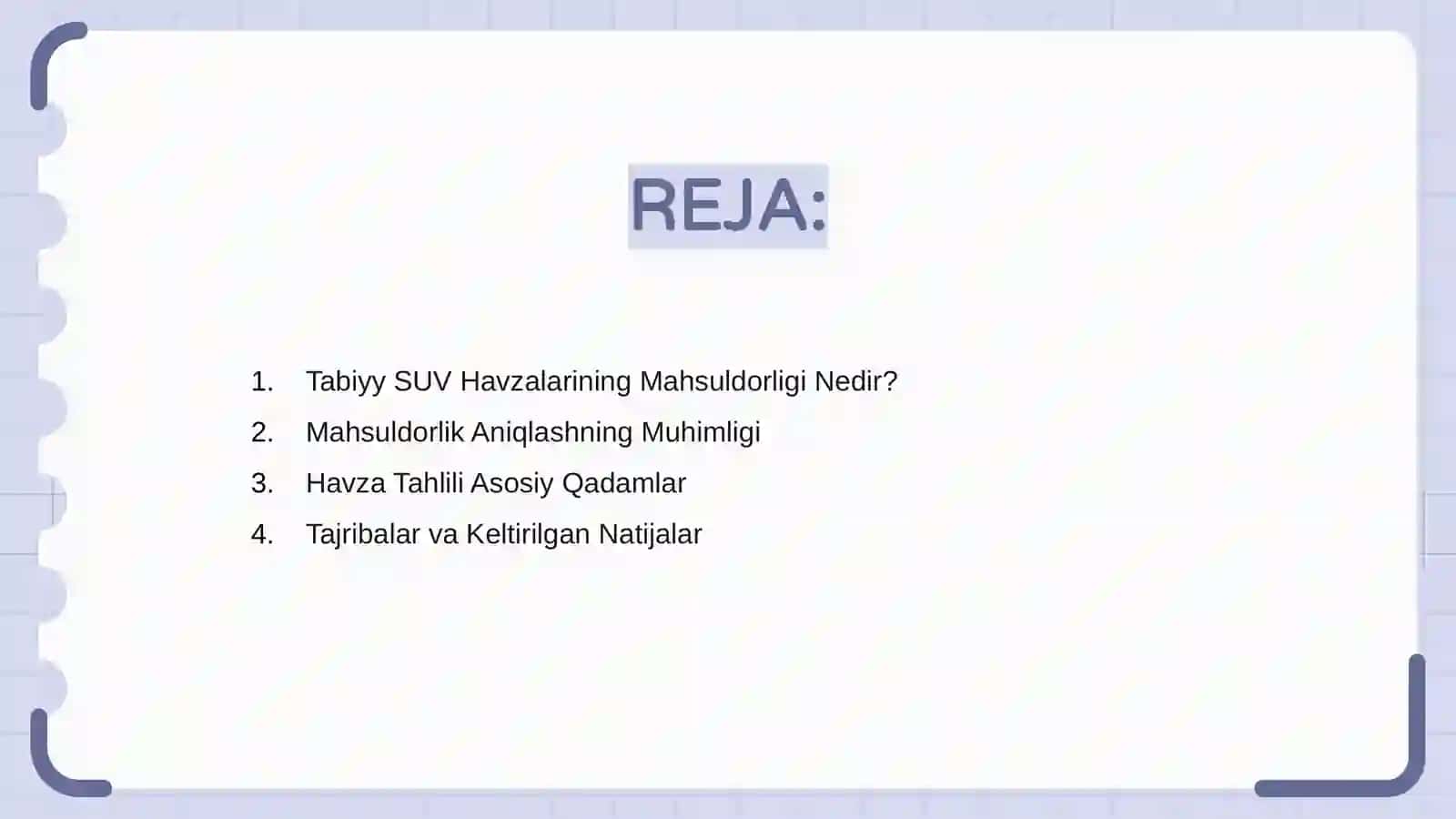 Tabiyy SUV Havzalarining Mahsuldorligi 2