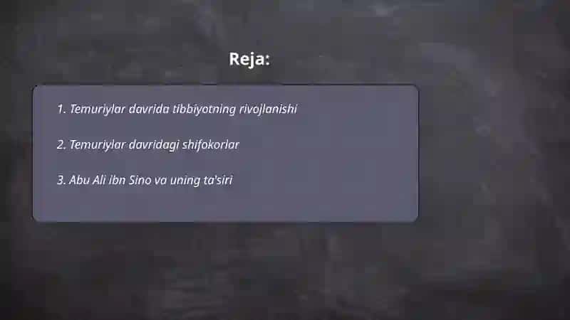 Temuriylar davri tibbiyoti va uning oʻziga xosligi 2