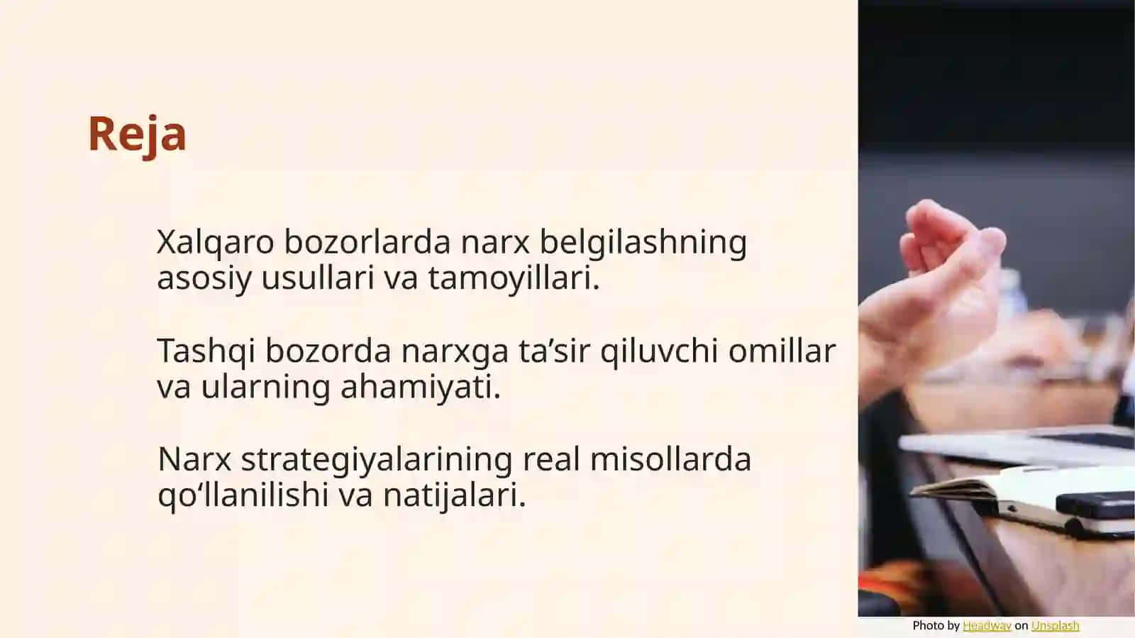 Xalqaro bozorlarda narx belgilash 2