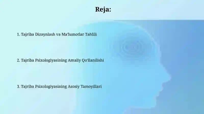 Tajriba Psixologiyasi 2
