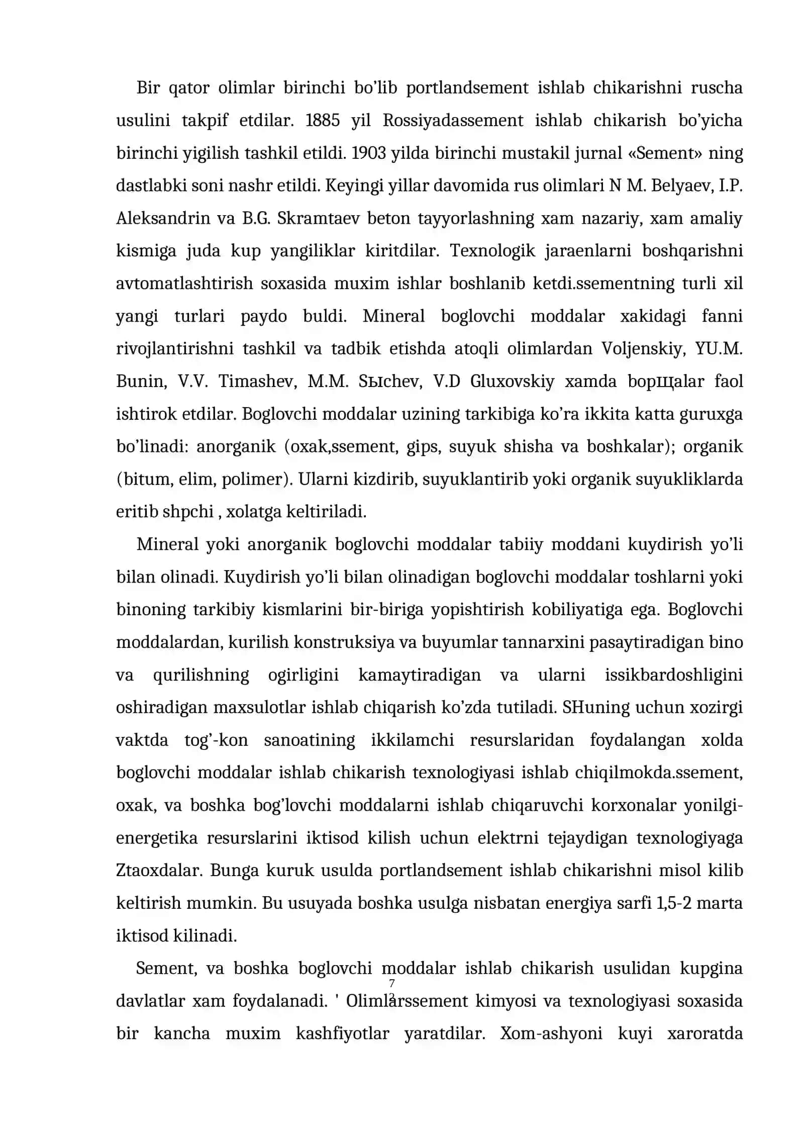 Gipsli giltuproqli kengayuvchan sement ishlab chiqarish 2