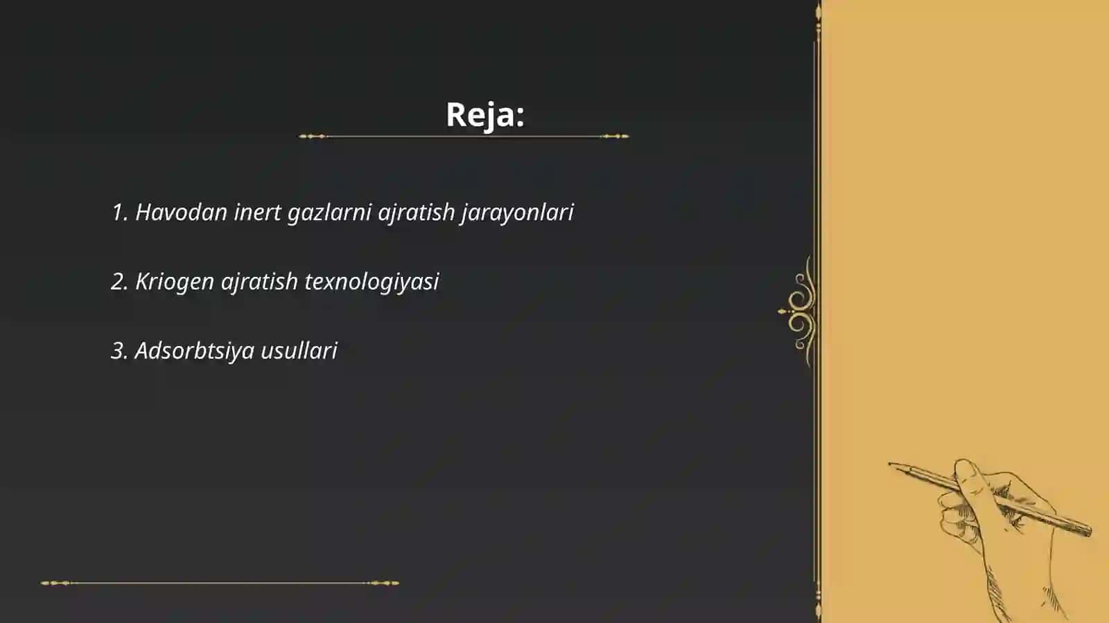 Havodan inert gazlarni ajratib olish usuli 2