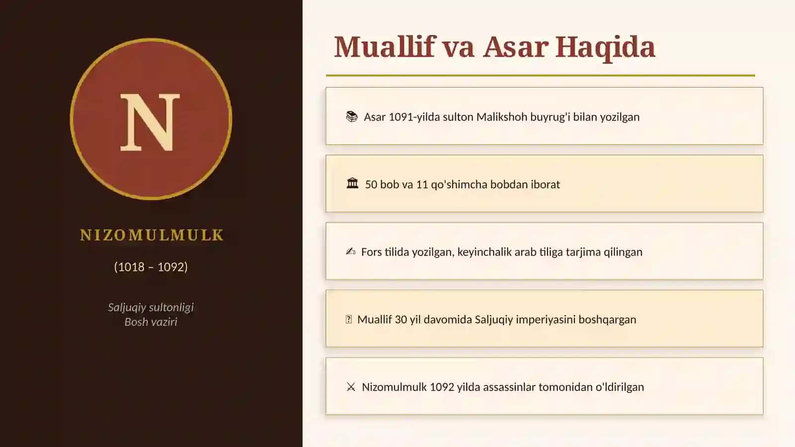 SIYOSATNOMA ASARI HAQIDA 2