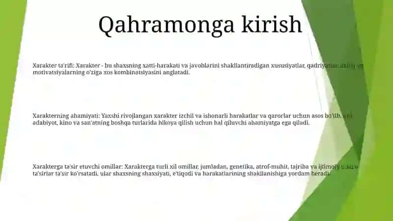Xarakter Tushunchasi 2