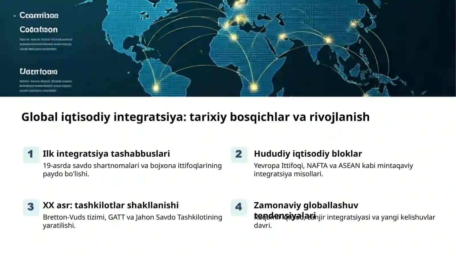 Xalqaro iqtisodiy aloqalar va integratsiya 2