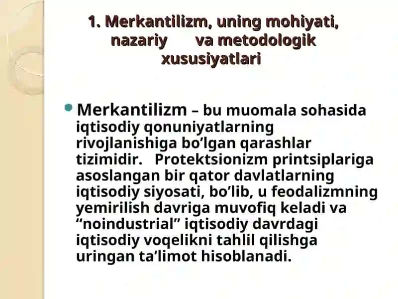 Merkantilizm 2