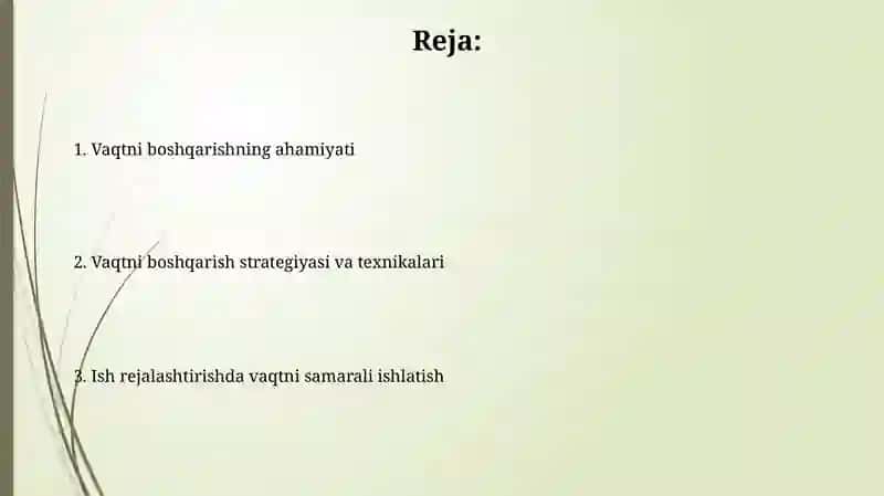 Zamonaviy vaqtni boshqarish vositalari 2