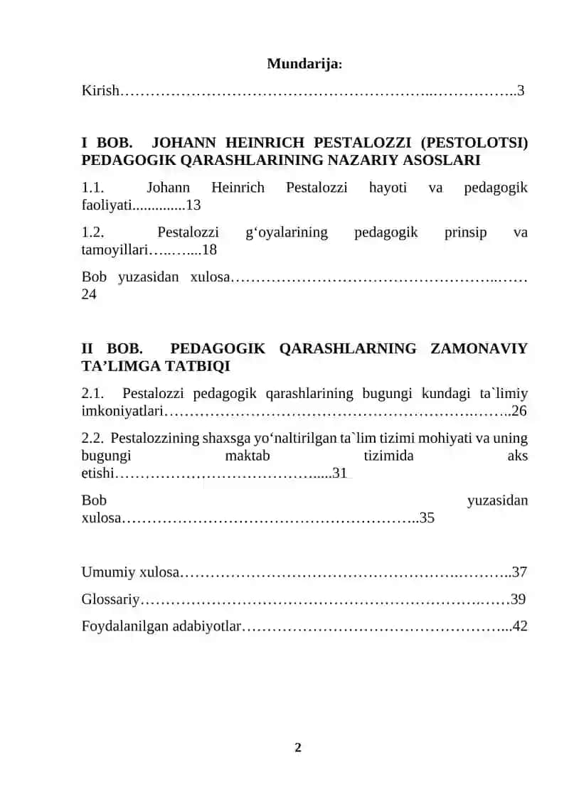 I.G. Pestolotsining pedagogik qarashlari tahlili 2
