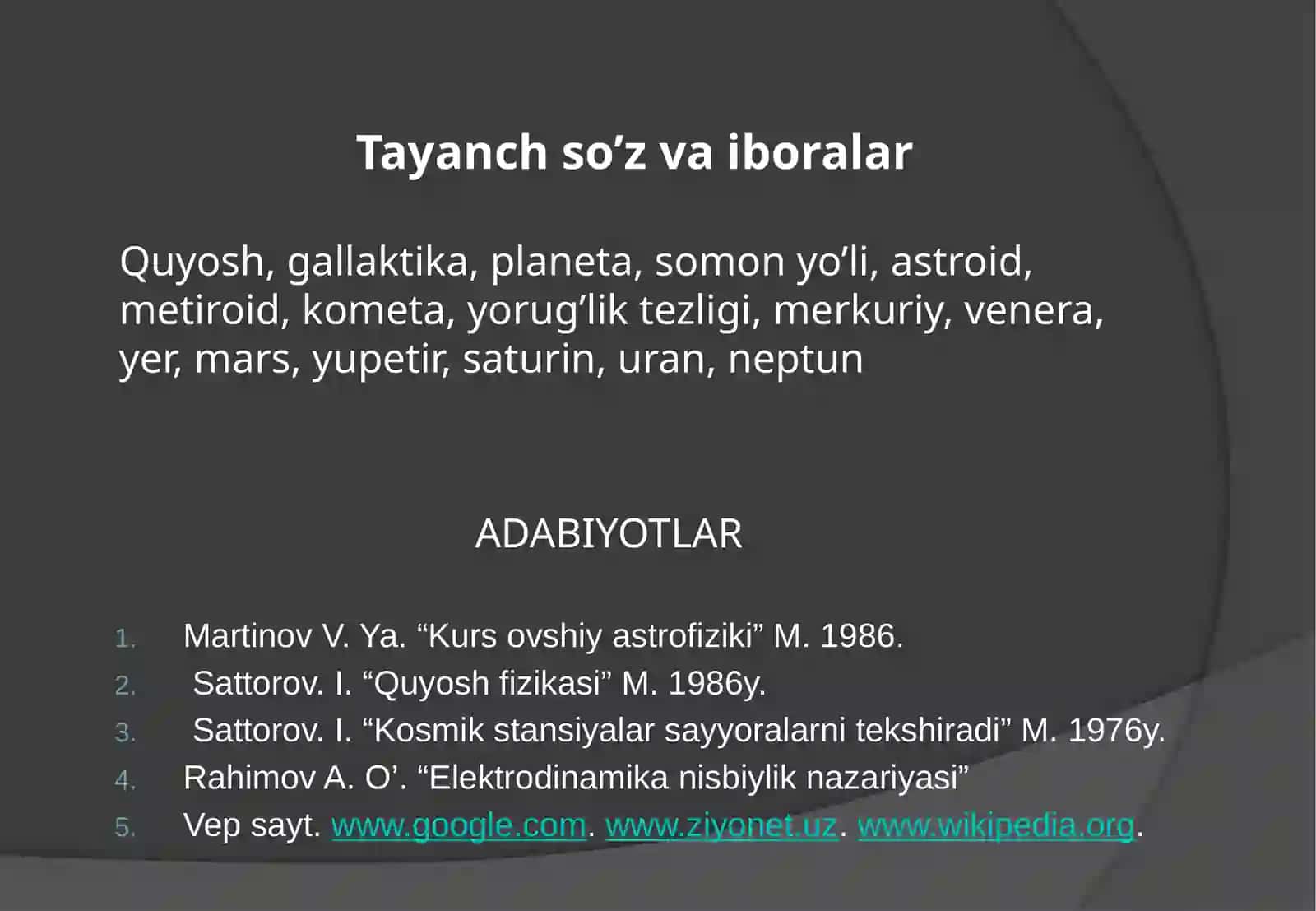 Quyosh tizimi 2
